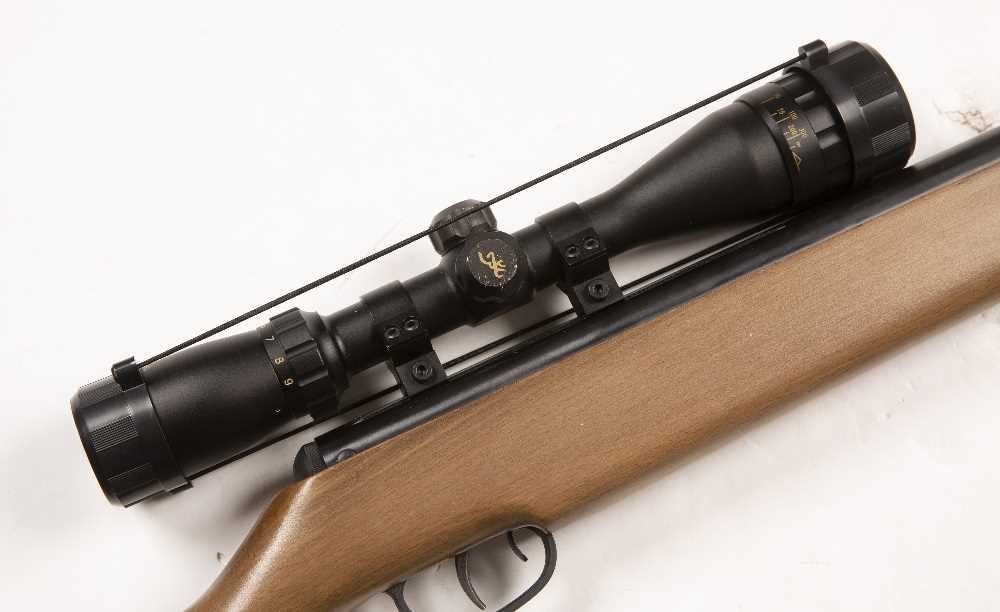 A 22 air rifle with a Browning 3-9 x 40 lens, a silencer and an SMK case, 115.5cm in lengthCondition - Image 4 of 8