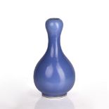 Pear shaped bottle vase Chinese, 19th Century with waisted garlic mouthed neck decorated with a