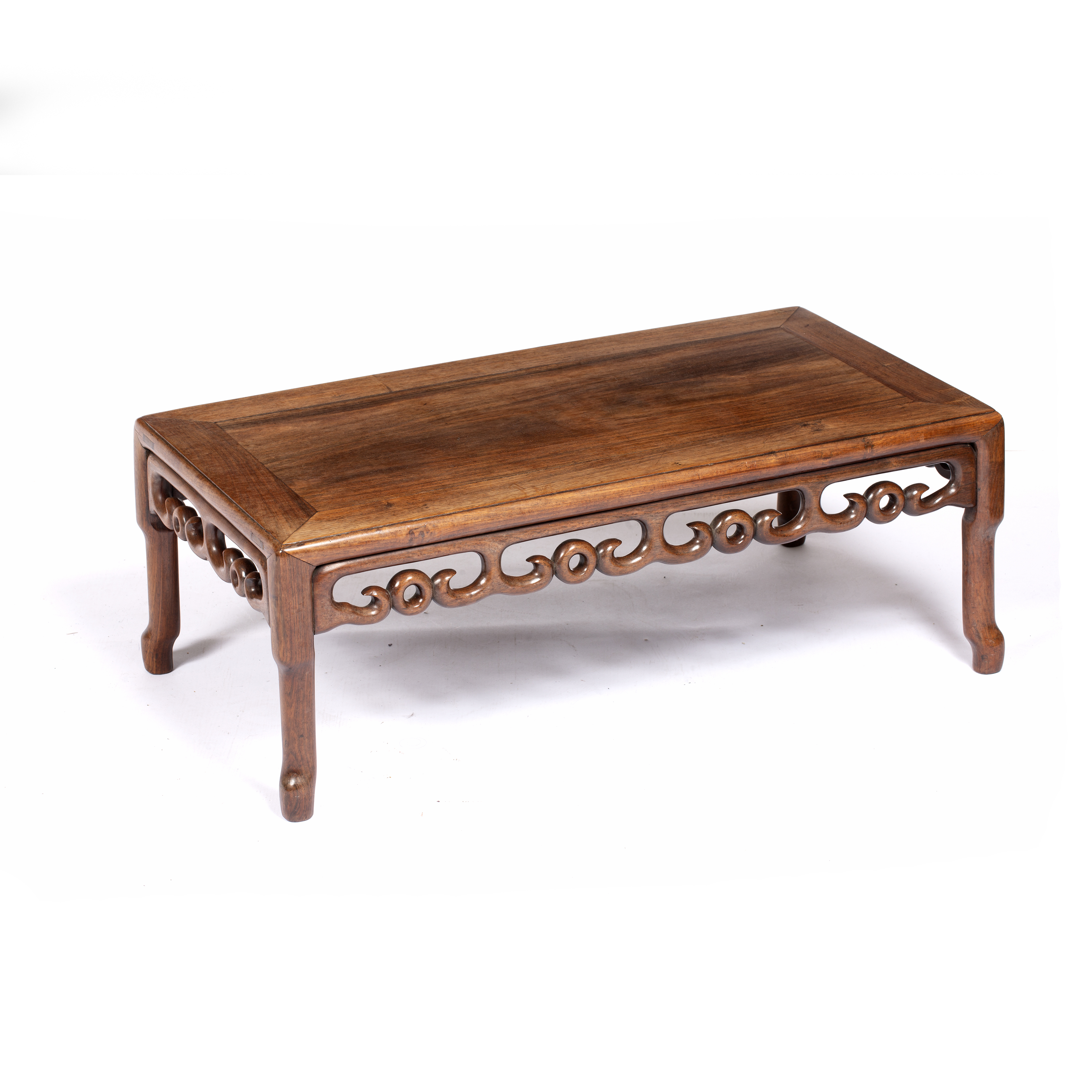 Low table Chinese carved all around with cloud motifs to the rails, 27.5cm high, 75cm wide, 40cm - Image 2 of 4