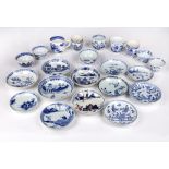 Collection of teabowls, cups and saucers Chinese, 17th Century and later comprising of twelve