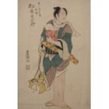 Utagawa Toyokuni I (1769-1825) 'Actor Matsumoto Koshiro V as the Geta seller, Asida no Suke'