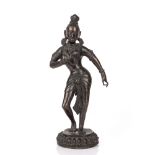 Bronze statue of Shivakami (Parvati) Indian, 19th Century the figure standing on a lotus base,