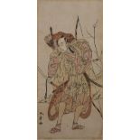 Katsukawa Shunko (1743-1812) 'Actor Matsumoto Koshiro IV as Soga no Juro in a performance at the