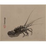 Mokuchu Urushibara (1888-1953) 'Crayfish' Japanese woodblock print, numbered 88/100, signed in