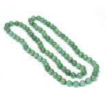Jade bead necklace Chinese 38cm across
