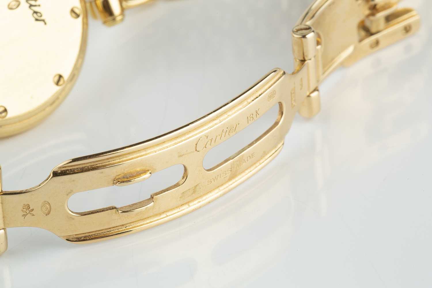 A lady's 18ct gold 'Panthère Vendôme' bracelet watch by Cartier, the circular dial with Black - Image 5 of 5