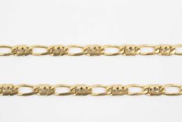 A 9ct gold fancy figaro-link chain, length 112cmCondition report: Approximate gross weight 39.6gm