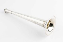 A silver hunting horn, by Tiffany & Co, stamped 'Tiffany & Co Makers, Sterling Silver 925', 26cm
