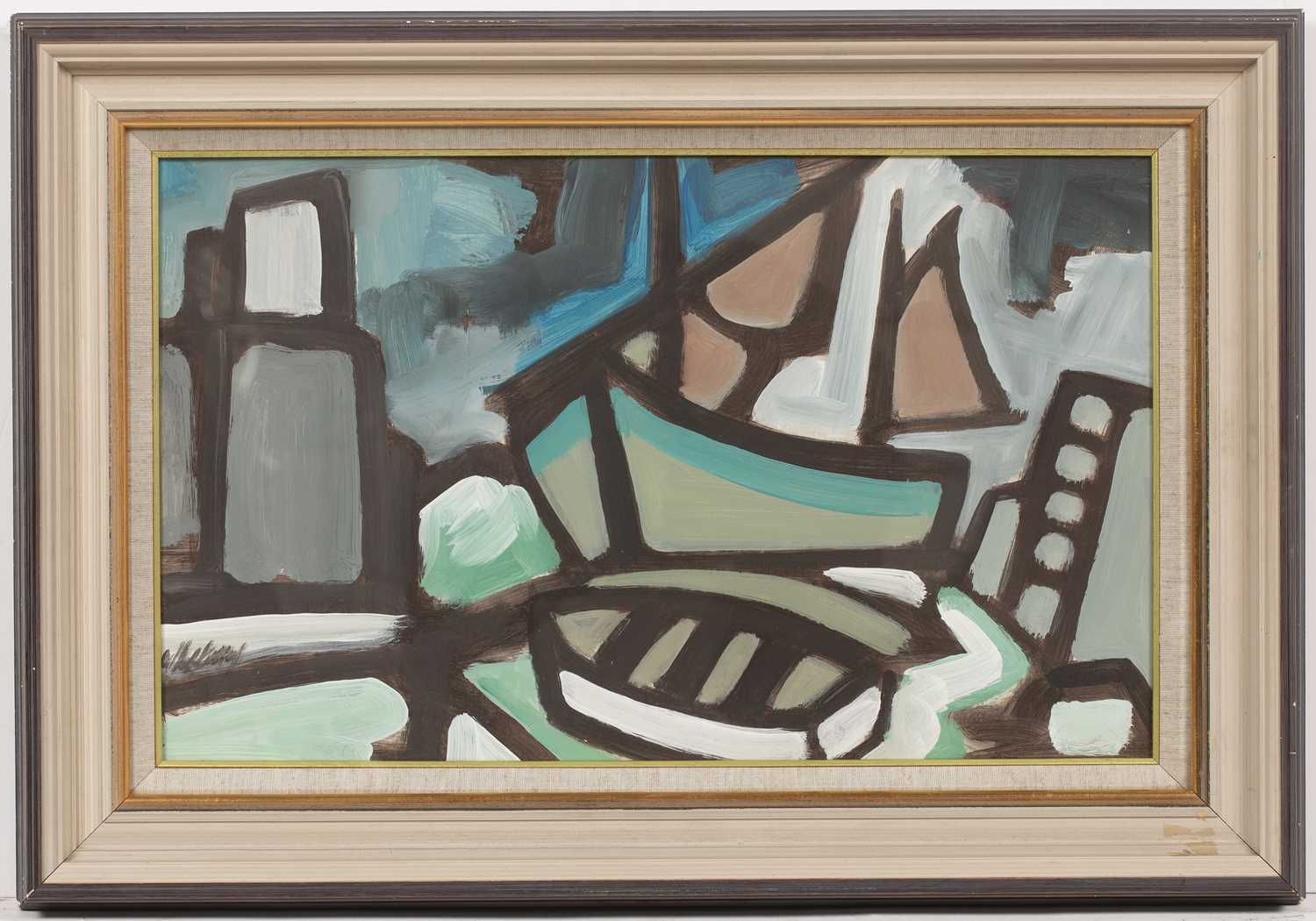 David 'Markey' Marcus Robinson (1918-1999) 'Storm at Sea', gouache, signed lower left, titled to the - Image 2 of 3