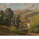 Joseph Edward Hennah (1897-1963) Above Upwey, oil on hardboard, signed lower left, titled and