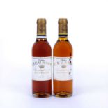 Two half bottles of Chateau Rieussec 1996 Sauternes Condition report: In good condition