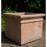 A Cretan terracotta square planter, 62cm wide x 50cm highCondition report: With hairline cracks to