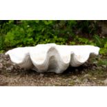 A large cast composite clam shell 67cm wide x 38cm deep x 20cm highCondition report: Good mionor