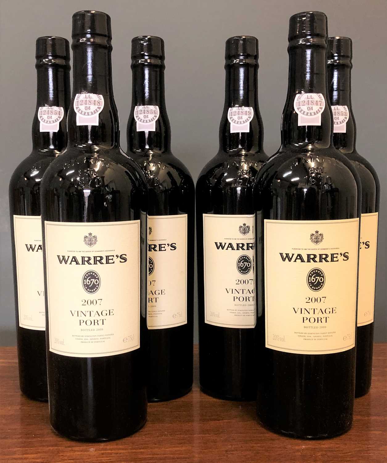 Port, six bottles of Warres's 2007 vintage portCondition report: in good condition