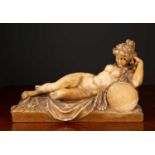 A terracotta sculpture after Clodion Reclining Nude, 49cm long x 30cm highCondition report: Very