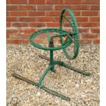 A rare early 20th century green painted cast iron 'pluviette' lawn sprinkler by Lloyds & Co