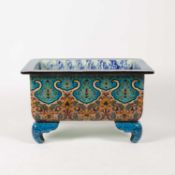 A 19th Century French pottery Jardiniere in the arabic style by Johnstone, Vieillard & Cie,