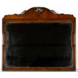 An antique walnut framed wall mirror 77cm wide x 67cm highCondition report: Top rail slightly