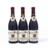 Three bottles of Chateau Neuf-du-Pape 1990, Clos des Papes Paul AvrilCondition report: Level