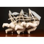 Late 20th / early 21st century English school 'Land Ship', porcelain, unsigned 52cm long x
