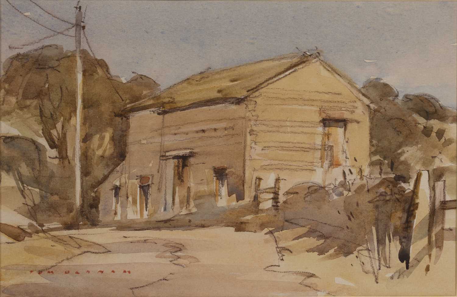 Tom Oldham (21st Century English School) 'Barn near Gaisgill', watercolour, signed lower left,