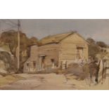 Tom Oldham (21st Century English School) 'Barn near Gaisgill', watercolour, signed lower left,