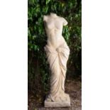 A reconstituted stone sculpture of Venus, after the antique, 160cm highCondition report: Of modern