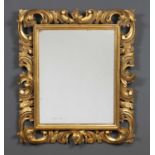 An Italian gilded and carved wooden framed mirror 62cm wide x 71cm highCondition report: Some