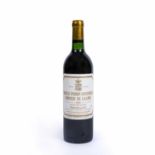 A bottle of Chateau Pichon Longueville Comtesse de Lalande 1982Condition report: Level at base of