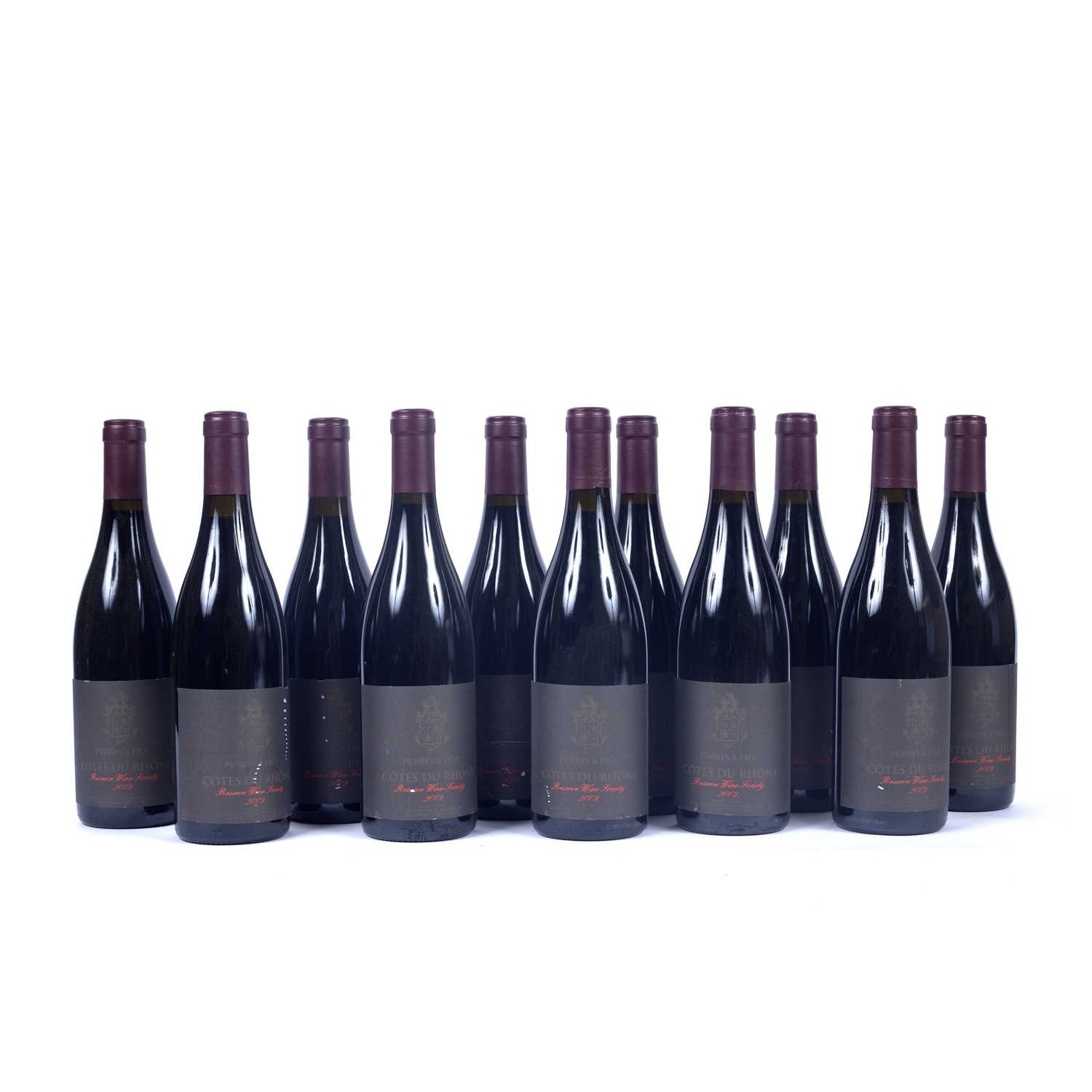 Eleven bottles of Perrin & Fils Cotes Du Rhone, Reserve Wine Society 2009Condition report: In good