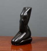 P.E. (21st Century school) Kneeling nude, bronze, signed with initials and numbered 3/9, 49cm
