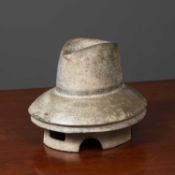 A cast metal mould for a hat, 31cm long x 25cm highCondition report: Minor marks, in generally