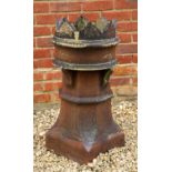 A 19th century salt glazed crown top chimney pot 38cm diameter x 73cm highCondition report: