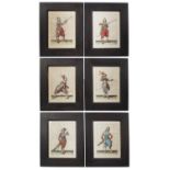 Jacob De Gheyn II (1565-1629) a set of twelve hand coloured copper plate engravings from '