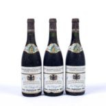 Three bottles of Paul Jaboulet Aine Hermitage la Chapelle 1990Condition report: Level