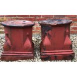 A pair of Accrington Brick & Tile Co. pottery plinths, 38cm diameter x 42cm high Qty: 2Condition