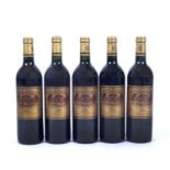 Two bottles of Chateau Batailley Grande Cru Classe 2000 together with three bottles from the same