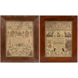 A 19th century needlework sampler by Emma Marie Trorey aged 11 years 1849, 43cm x 33cm, framed and