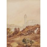 19th century English school 'Crystal Palace', a pair of watercolour views showing Crystal Palace