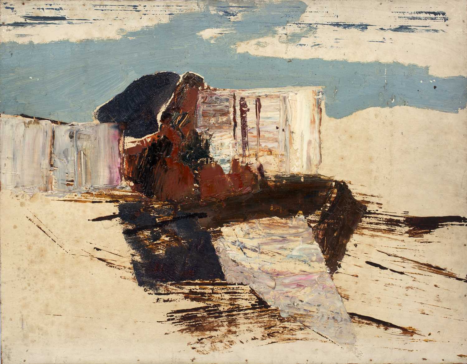 Bernard Kay (1927-2021) Two untitled works oils on board 122 x 76cm. - Image 2 of 4