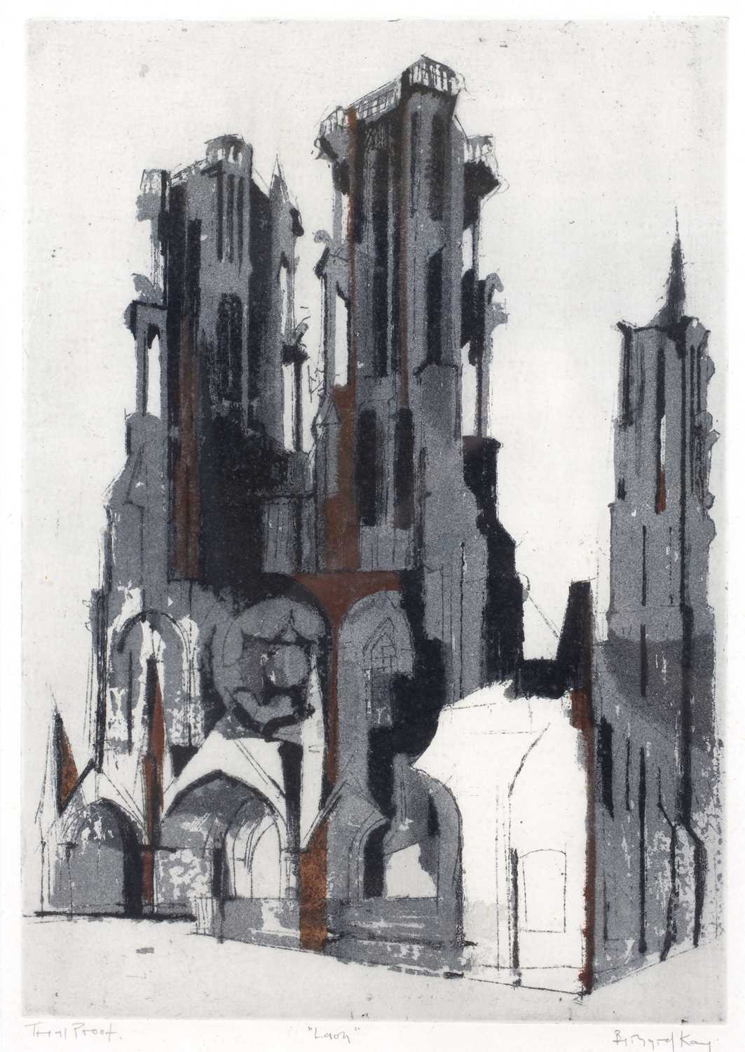 Bernard Kay (1927-2021) Laon artist's proof, signed and titled in pencil (in the margin) etching and