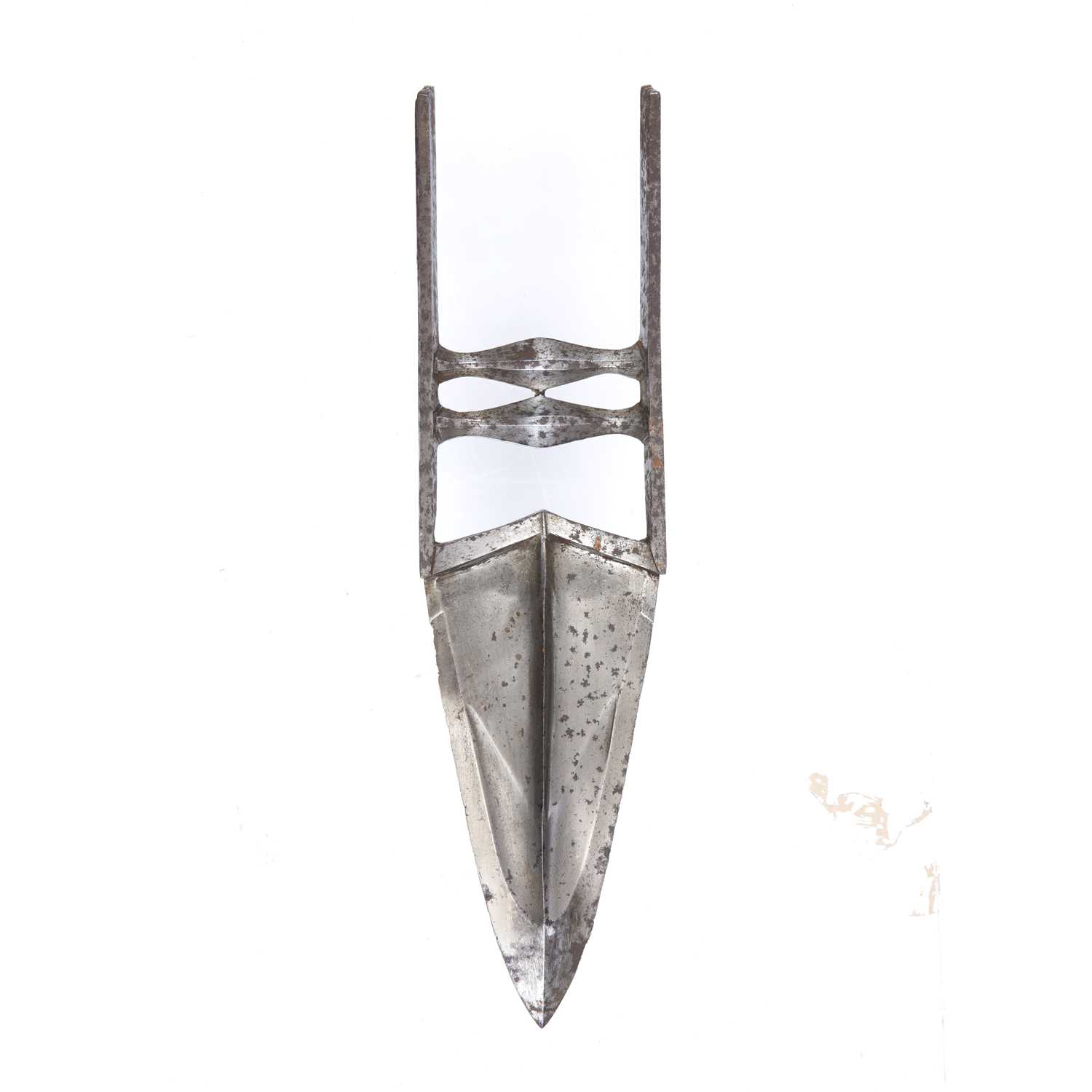 A 19th century South Indian Katar push dagger, polished steel blade and hilt, 33.5cm long - Image 2 of 2