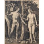 Dürer, Albrecht - 'Adam and Eve being tempted by the Serpent', monochrome engraving, 24 x 19cm, in