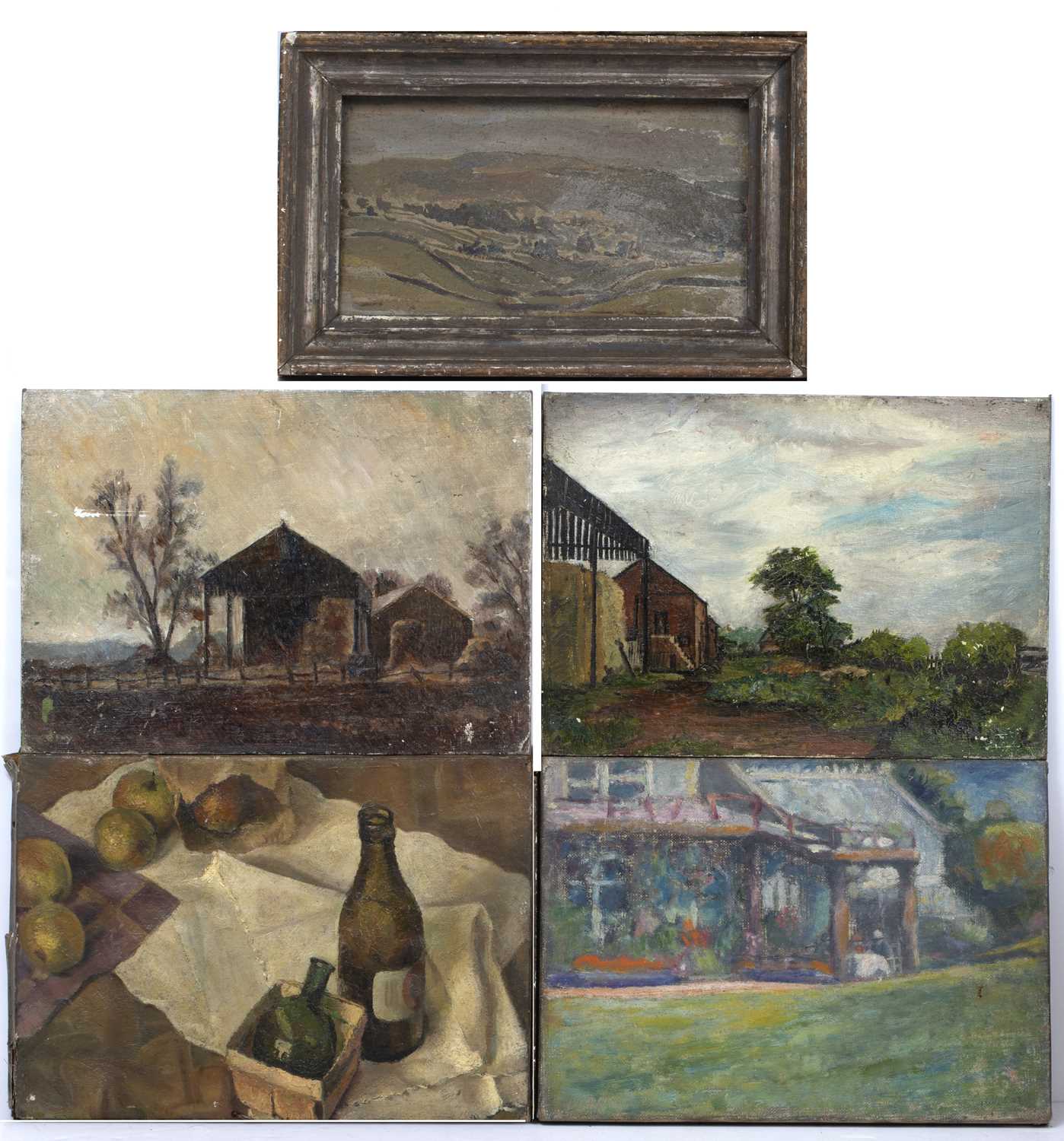 Bernard Kay (1927-2021) Six oil paintings landscapes and one still life (6). - Image 4 of 5