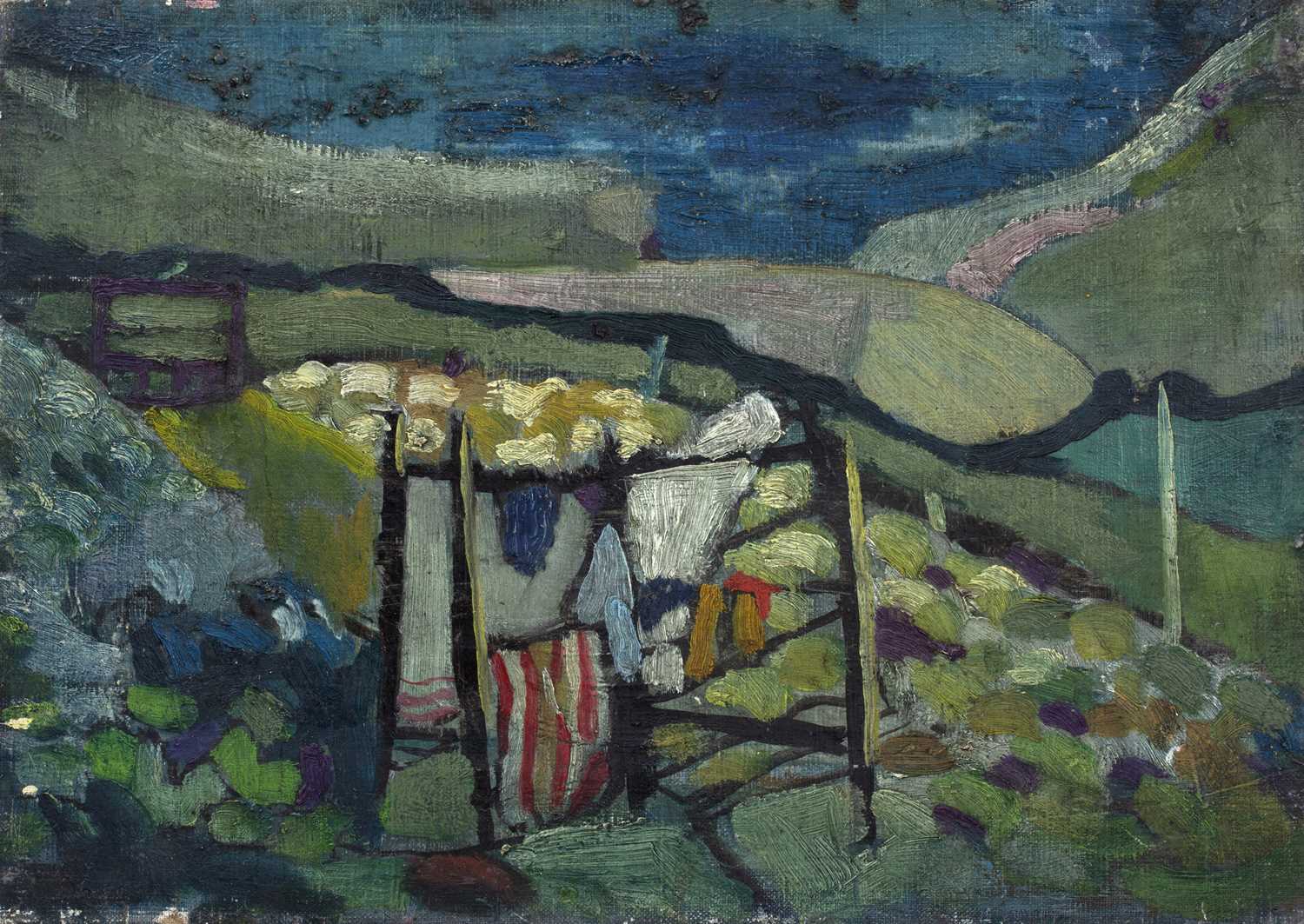 Bernard Kay (1927-2021) Six oil paintings landscapes and one still life (6). - Image 2 of 5