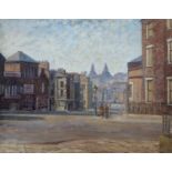 Bernard Kay (1927-2021) Liverpool - Rodney St & Upper Duke St. Towers, Liver Building on in the