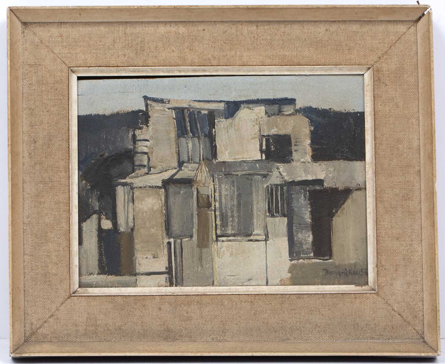 Bernard Kay (1927-2021) Houses in Banyuls, 1970 signed, dated, and titled (to reverse) oil on - Image 5 of 7