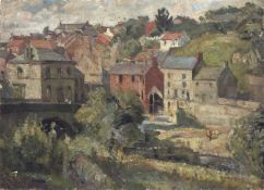 Bernard Kay (1927-2021) English village scene, 1947 signed and dated (lower right) oil on board 45 x