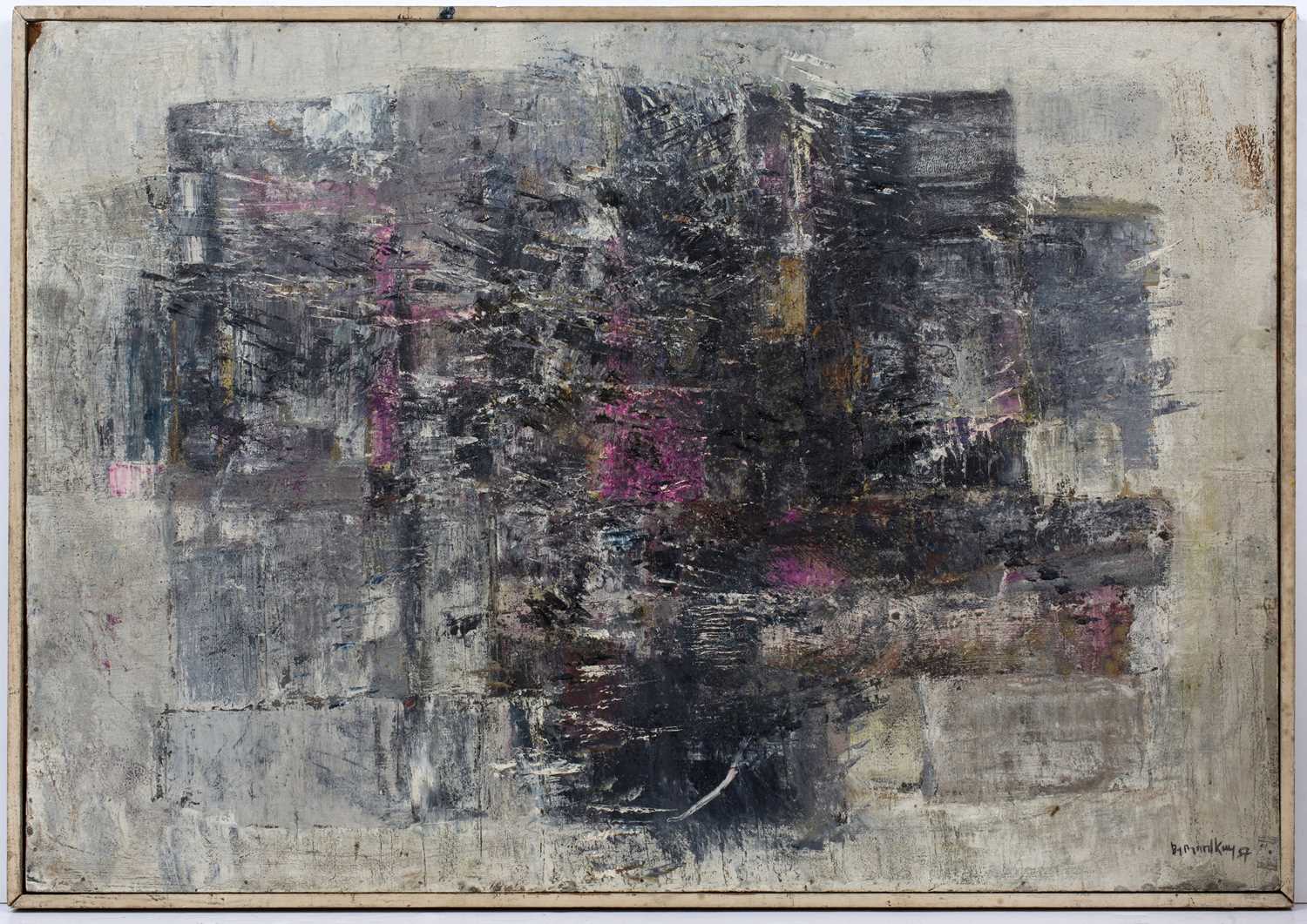 Bernard Kay (1927-2021) Winter Landscape, 1957 signed and dated (lower right), titled (to reverse) - Image 3 of 4