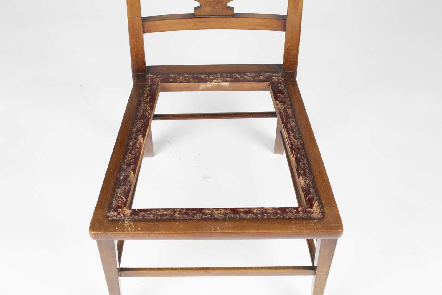 Art Nouveau marquetry inlaid chair with later drop in seat, 94.5cm highCondition report: Overall - Image 7 of 13